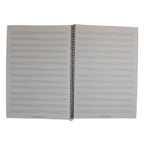 Music manuscript book spiral bound 14 staves