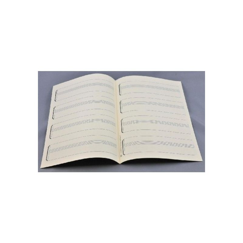 Music manuscript paper 4 keyboard staves