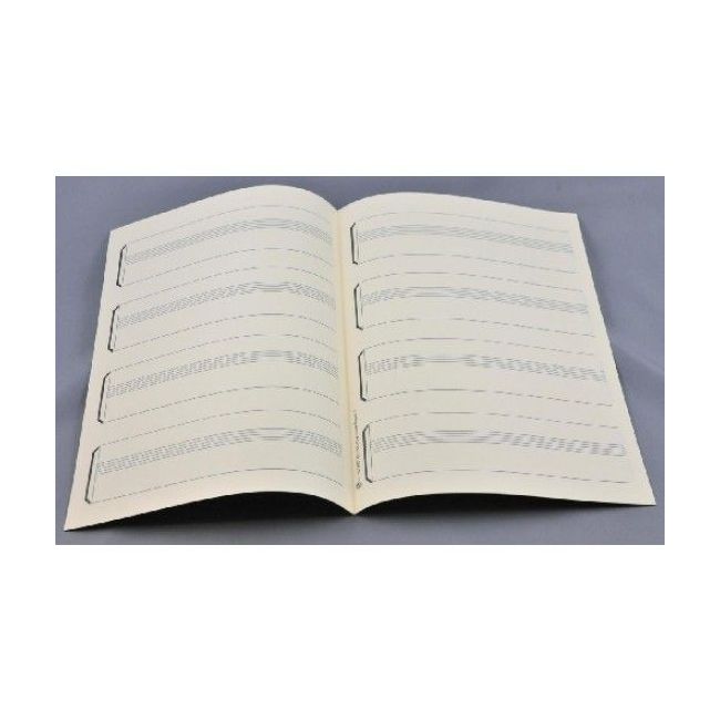 Music manuscript paper 4 keyboard staves