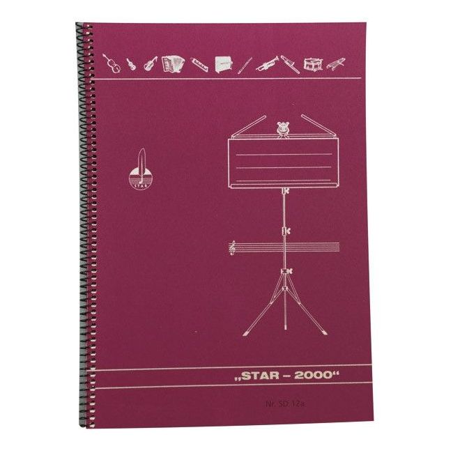 Music manuscript book 10 staves spiral - Star 2000