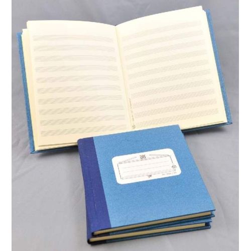 Music manuscript book blue...