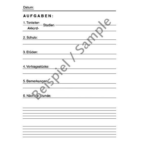 Music homework notebook