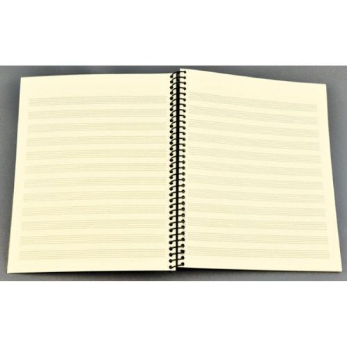 Music manuscript book spiral bound 12 staves