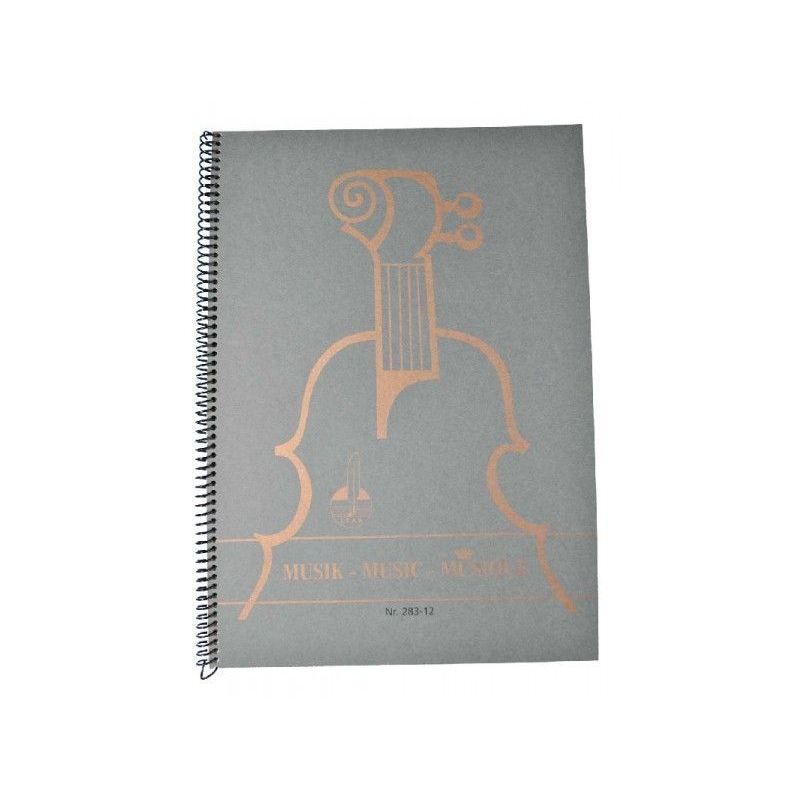 Music manuscript book spiral bound 12 staves
