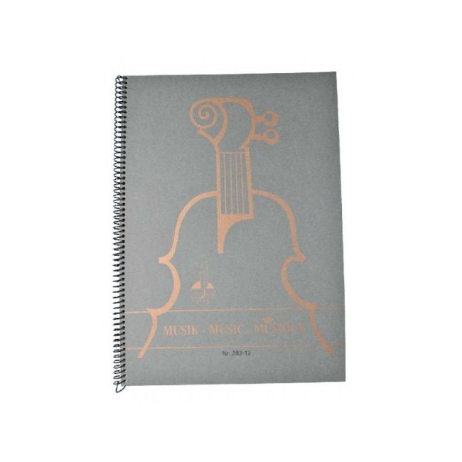 Music manuscript book spiral bound 12 staves