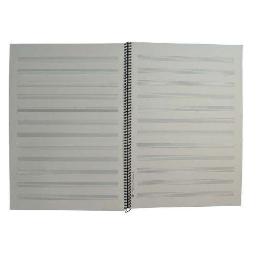 Music manuscript book spiral bound 12 staves