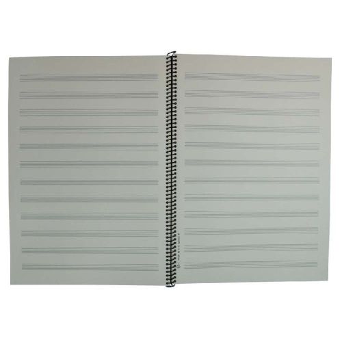 Music manuscript book spiral bound 12 staves