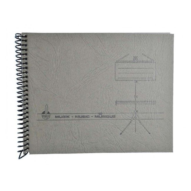 Music manuscript book spiral bound landscape 10 staves