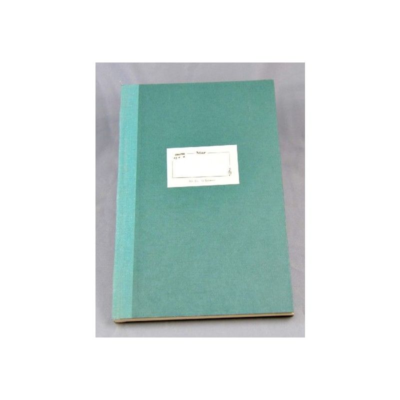 Music manuscript book blue 10 staves