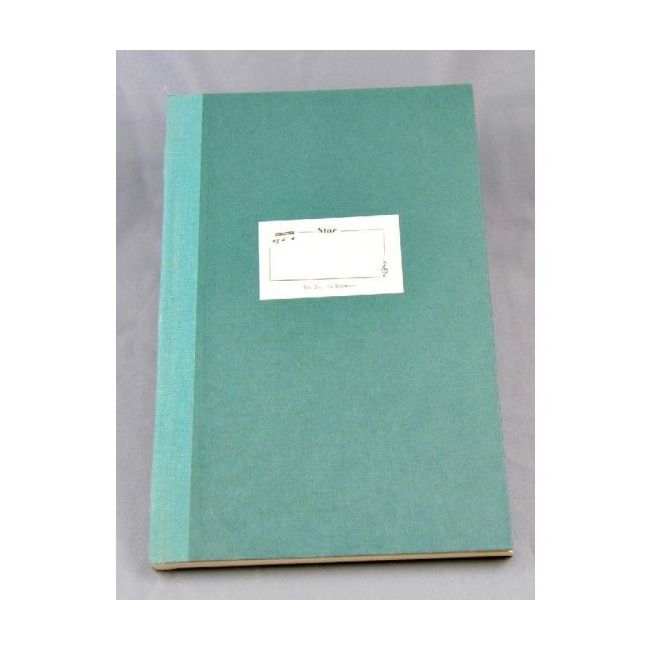 Music manuscript book blue 10 staves
