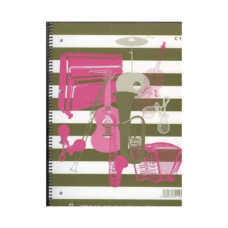 Spiral bound music books 12 staves