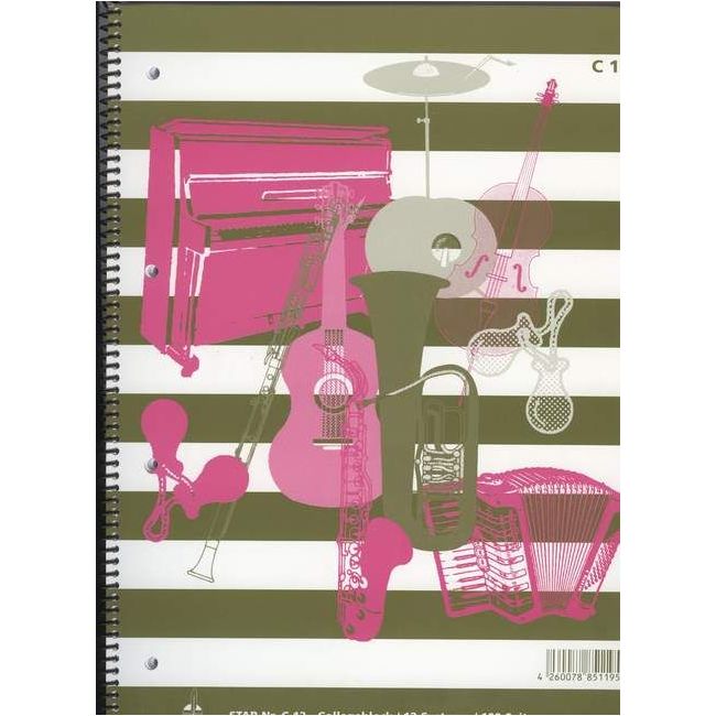 Spiral bound music books 12 staves
