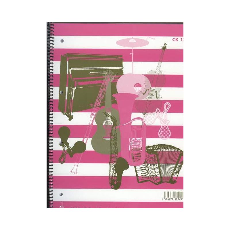 Spiral bound music books 12 staves