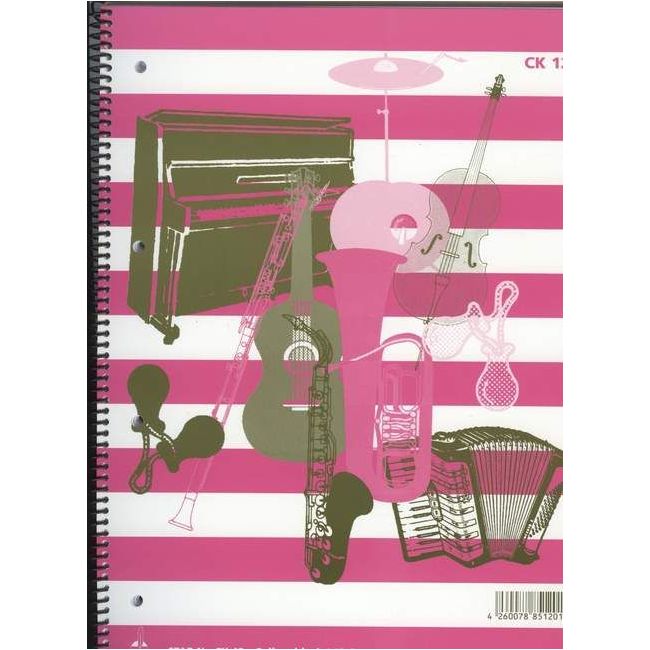 Spiral bound music books 12 staves
