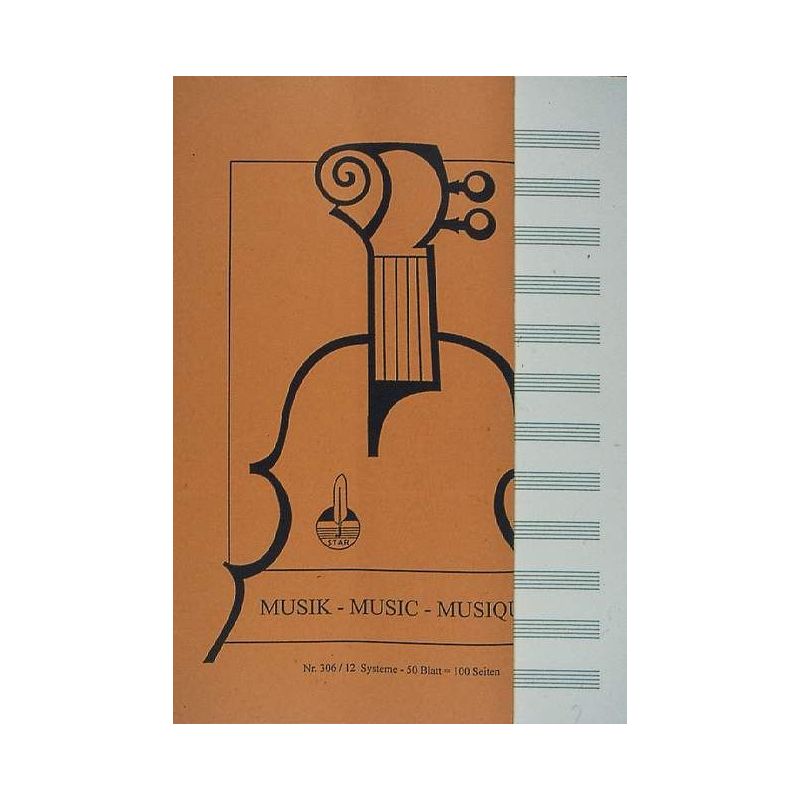 Sketch pad 12 staves standard pad