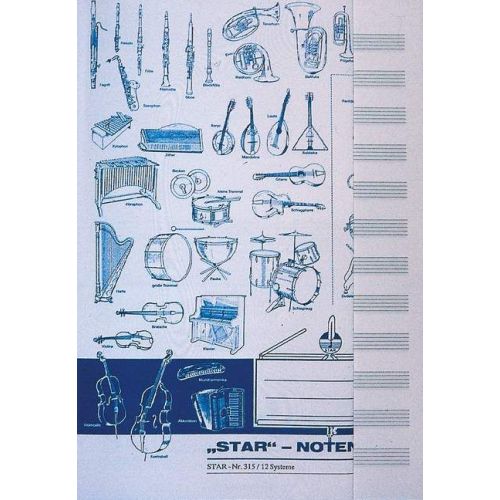 School book 12 staves