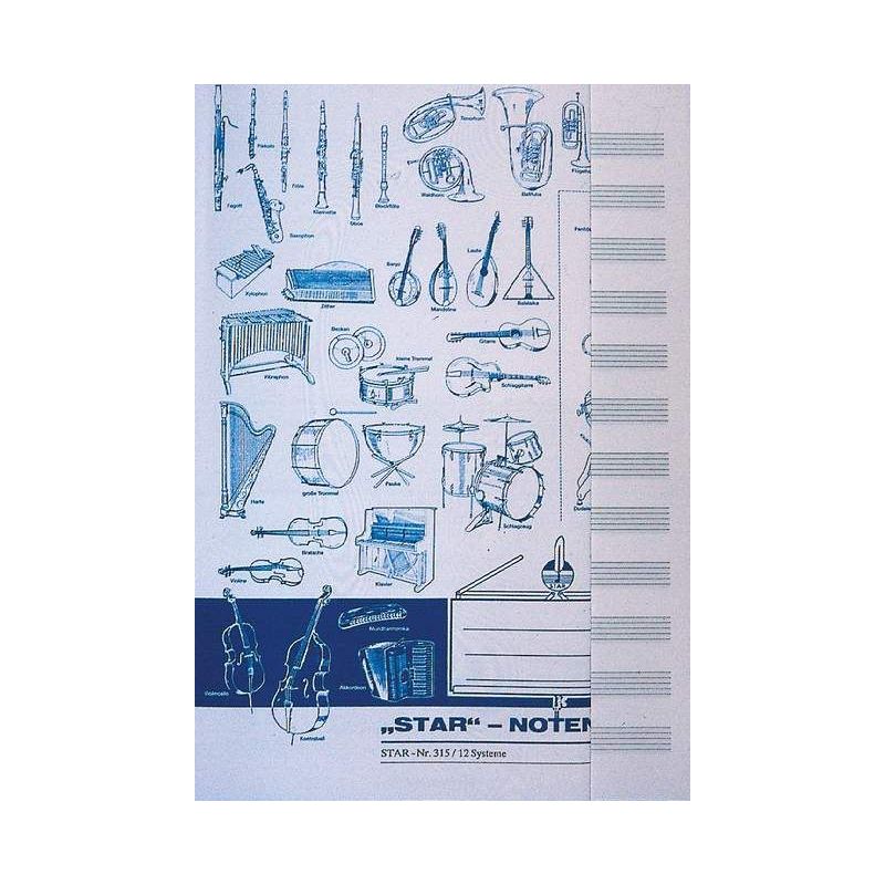 School book 12 staves