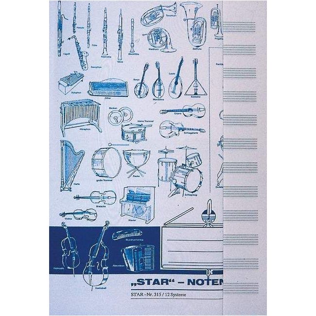 School book 12 staves