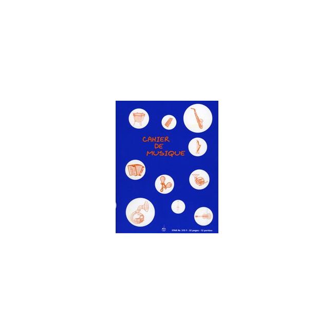 Cahier de Musique 12 portées