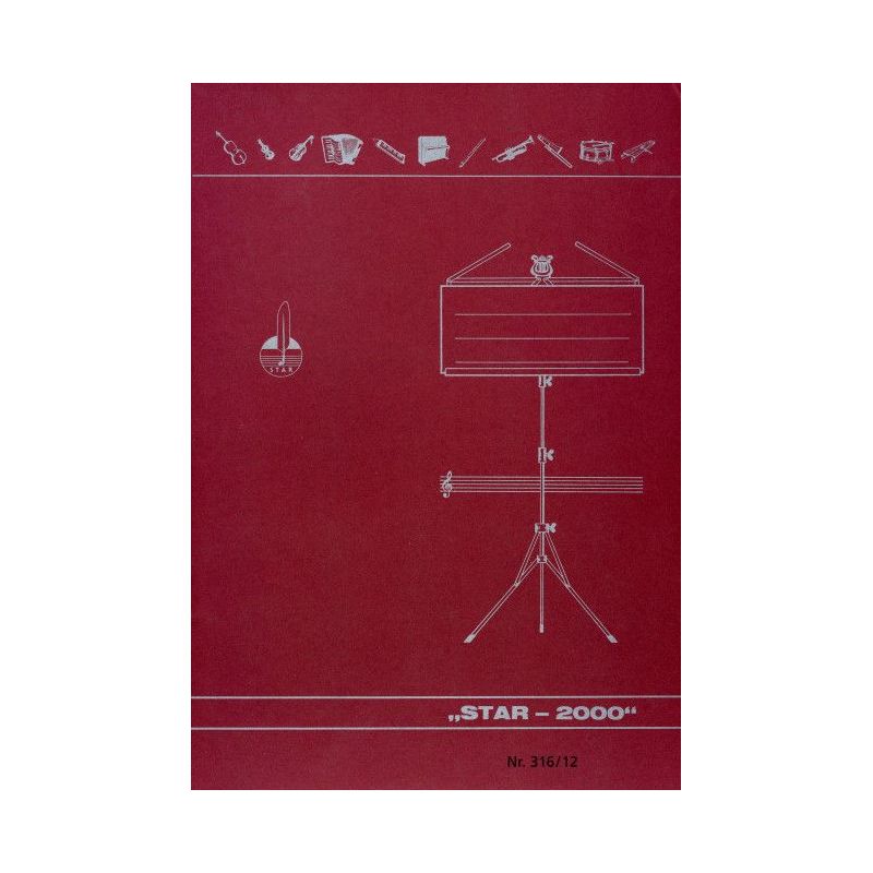 Music manuscript book 12 staves - Star 2000