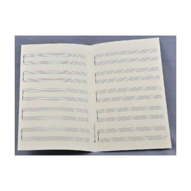 Music manuscript paper 5x2 staves