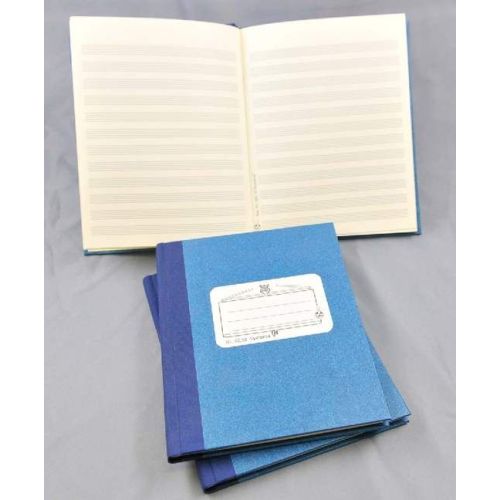 Music manuscript book blue...