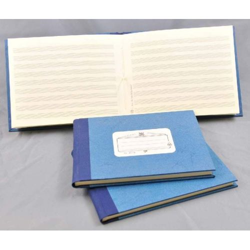Music manuscript book blue...