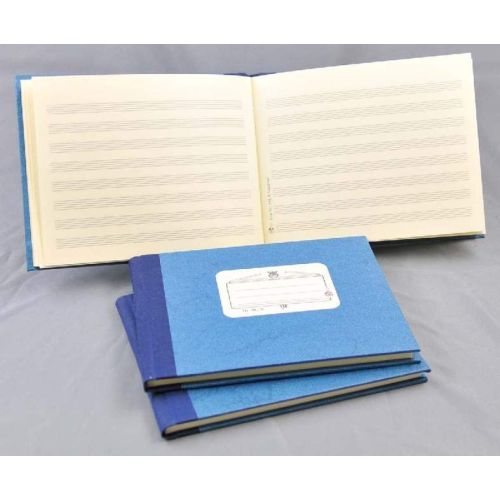 Music manuscript book blue...