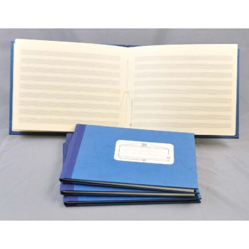 Music manuscript book blue...