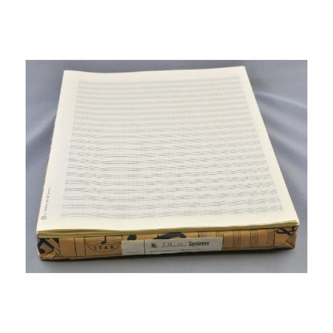 Music manuscript paper 22 staves with ledger lines