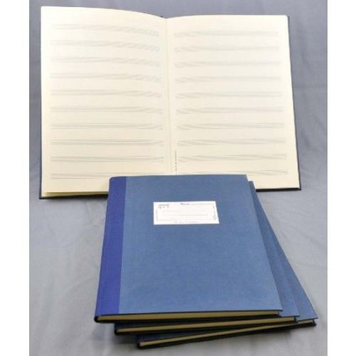 Music manuscript book blue...