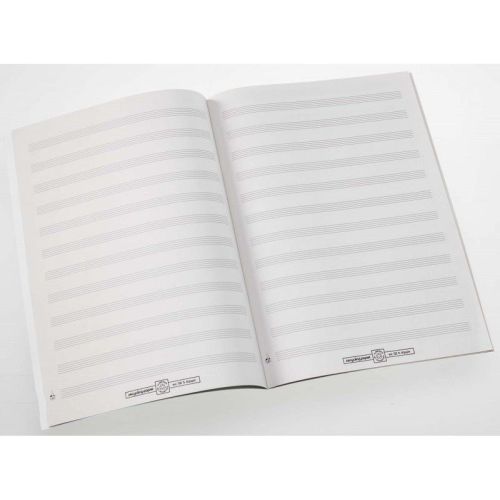 Music manuscript DIN A4 book 12 staves recycled paper