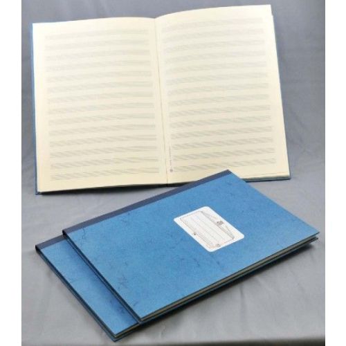 Music manuscript book blue...