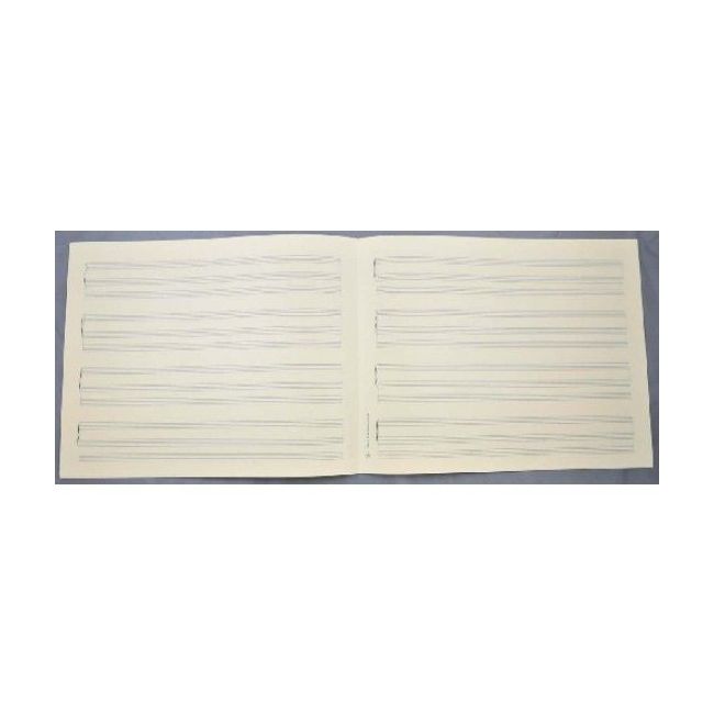 Music manuscript paper for organ 4x3 staves