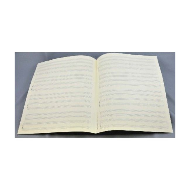 Music manuscript paper for piano with 2 extra staves for duo 4x4 staves