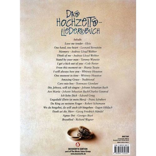 Das Hochzeitsliederbuch (Sopran/Tenor)