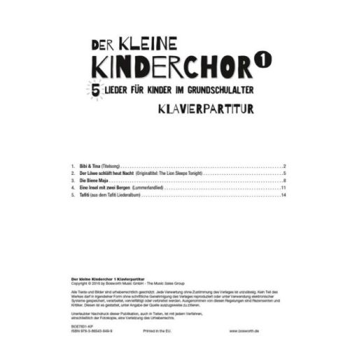 Der Kleine Kinderchor Band 1