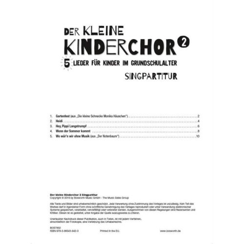 Der Kleine Kinderchor Band 2