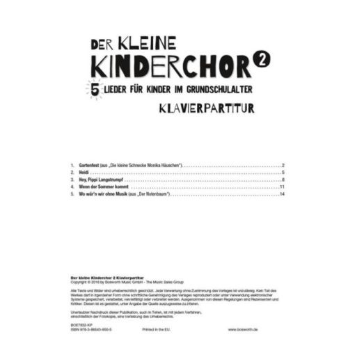 Der Kleine Kinderchor Band 2