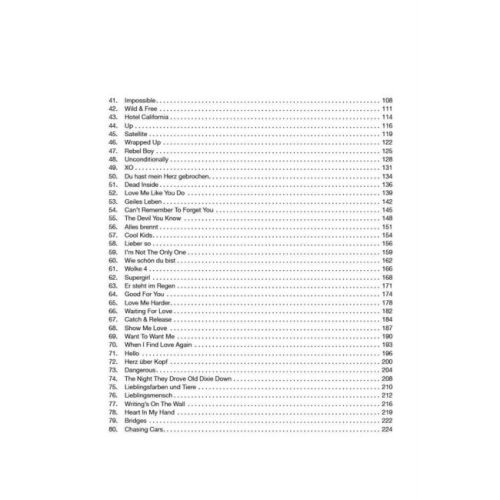Hitbook Update - 80 Charthits für Gitarre