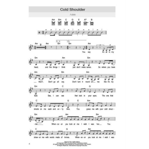 Hitbook Update - 80 Charthits für Gitarre