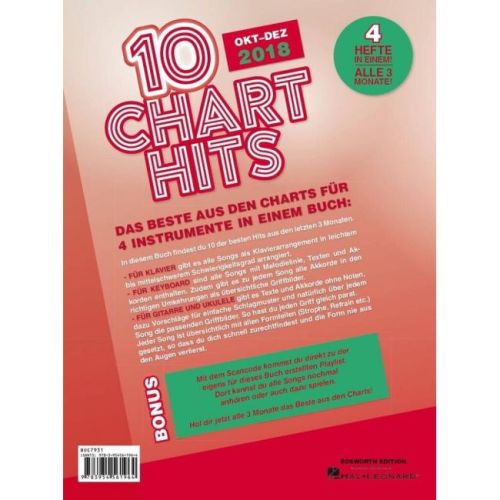 10 Charthits - Oktober bis Dezember 2018