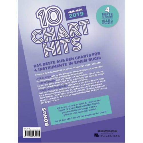 10 Charthits - Jan bis Mär 2019