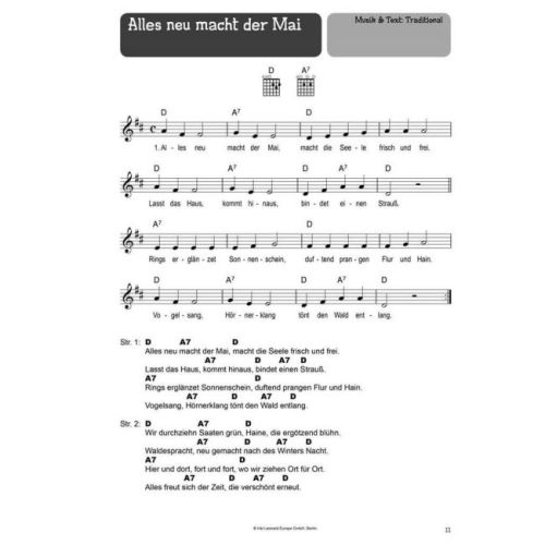 100 Kinderlieder für Gitarre 2