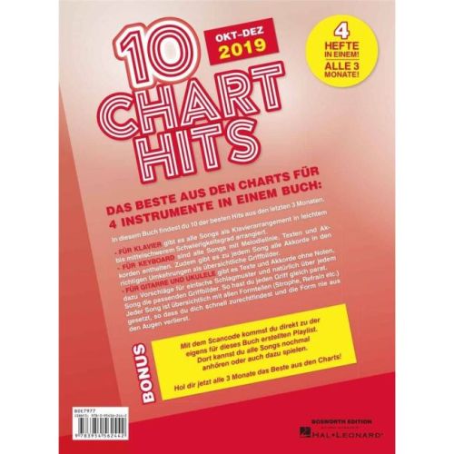 10 Charthits - Okt bis Dez 2019