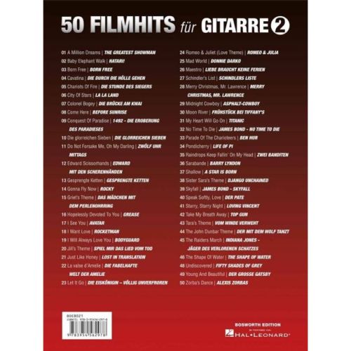 50 Filmhits für Gitarre 2