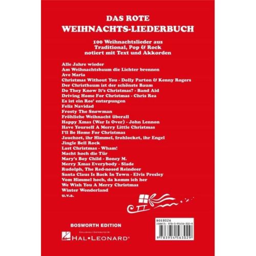 Das rote Weihnachtsliederbuch