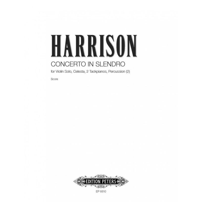 Harrison, Lou - Concerto in Slendro