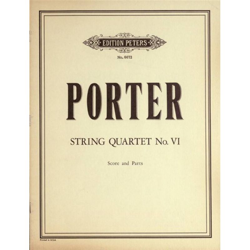 Porter, Quincy - String Quartet No. 6
