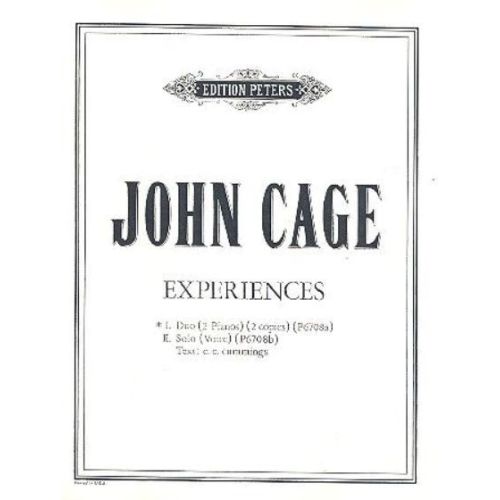 Cage, John - Experiences (I)